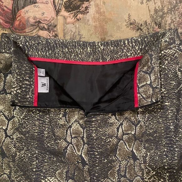 Metallic Gold Snake Skin Skirt - Picture 6 of 12